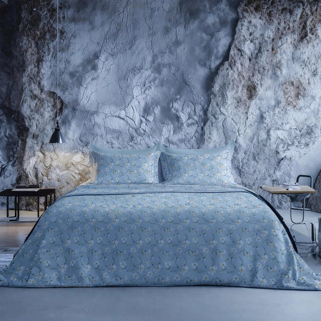 Rorina, set Completo Letto Singolo in Percalle, blu