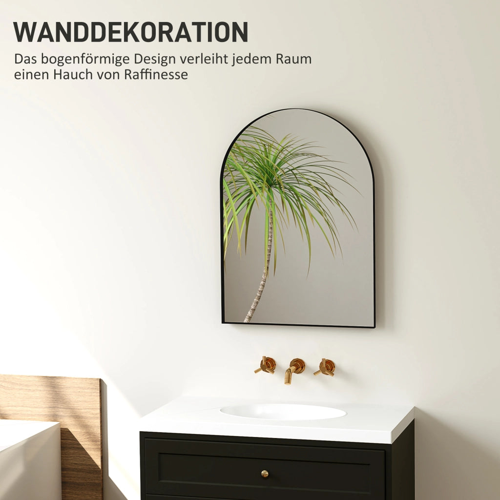 Specchio da Bagno con Cornice in Alluminio ¨C Xylo ¨C Nero 50x70 cm