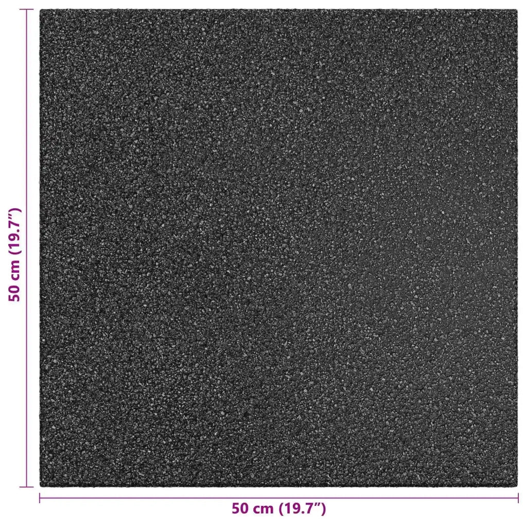 Piastrelle per Protezione dalle Cadute 6 pcs Nero 50 x 50 cm