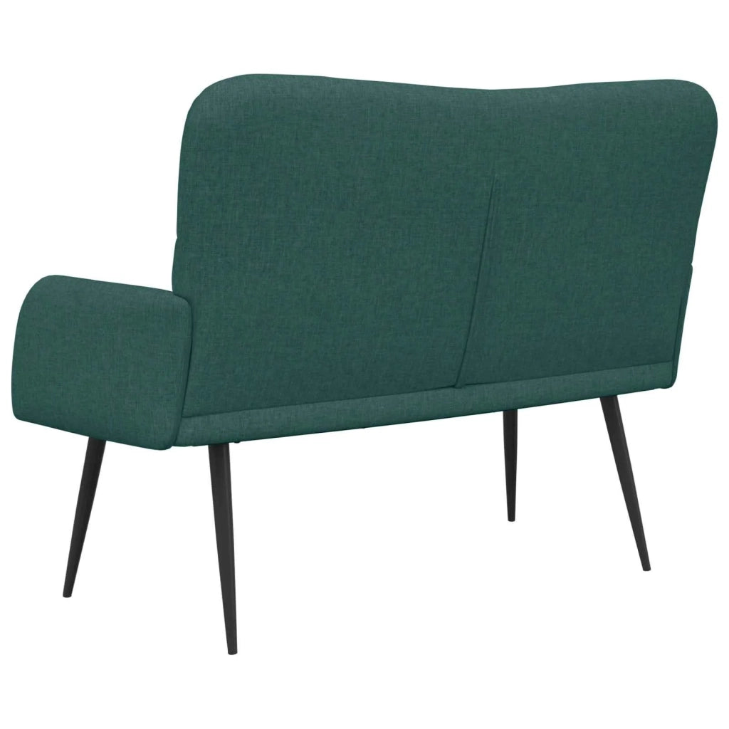Sofa a Due Posti Verde Scuro 115 x 61 x 87 cm Tessuto 42028934