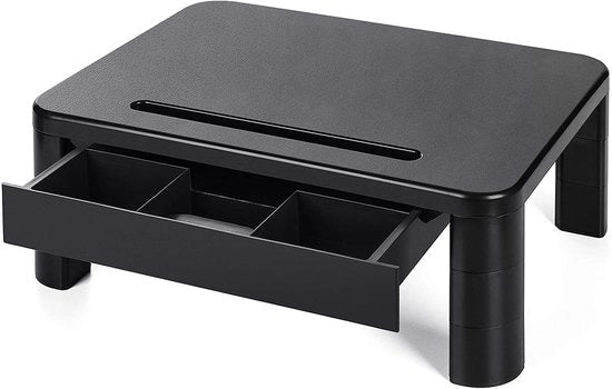 Sostegno per monitor 3 posizioni regolabili - Altezza regolabile per laptop - Altezza regolabile per stampante - Elevatore per monitor - Sistema di riposo - Capacità massima di carico 20kg - Elevatore per monitor