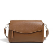 Borsa a tracolla da donna in vera pelle marrone