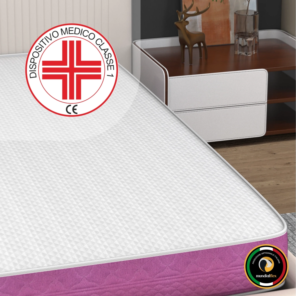 Materasso Pieghevole 140x180 per Divano Letto – Poly Foam, Ortopedico, Traspirante, Indeformabile – Dispositivo Medico Made in Italy - Anallergico e Antibatterico | Tramonto