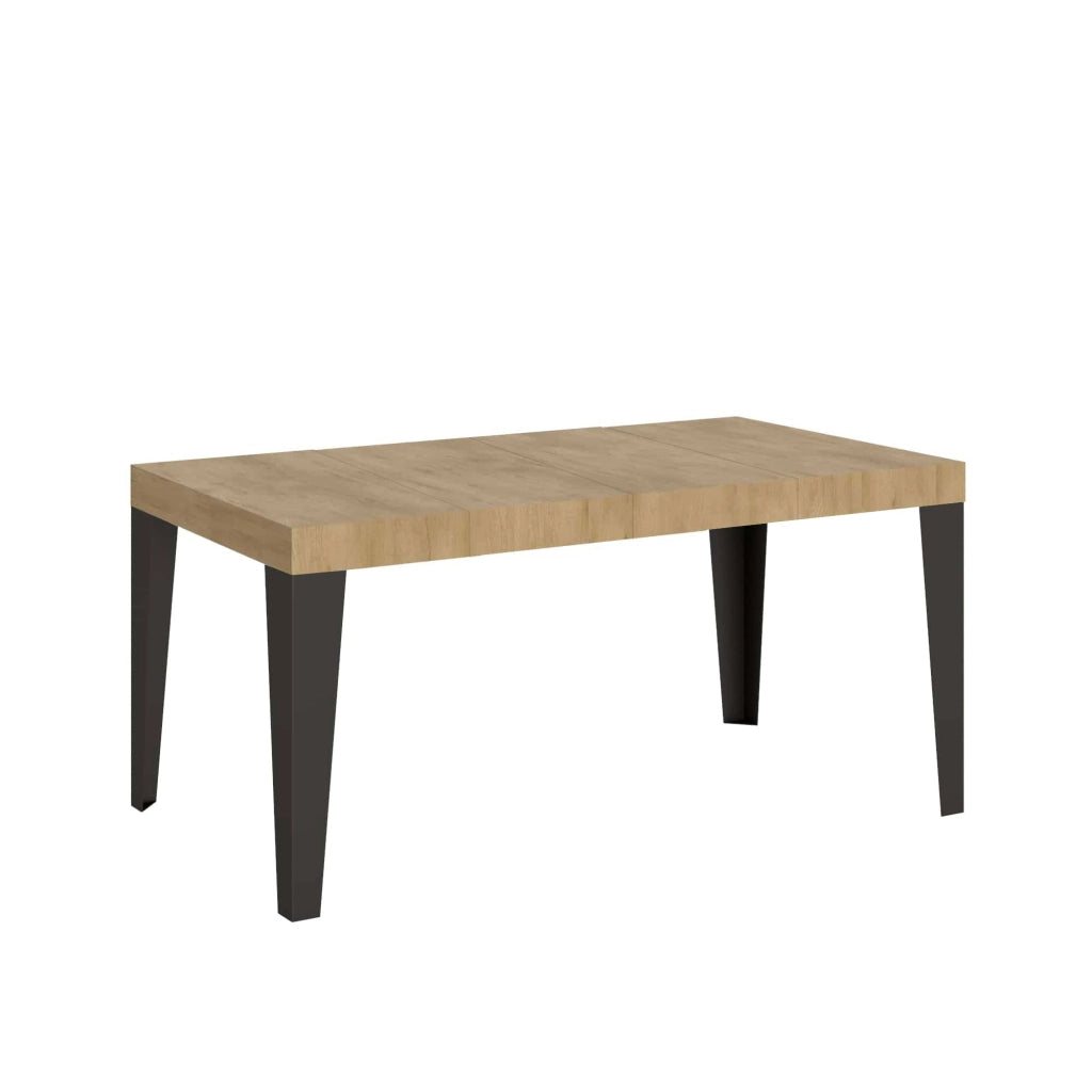 Tavolo allungabile 90x140/244 cm Flaris Premium Quercia Natura telaio Antracite