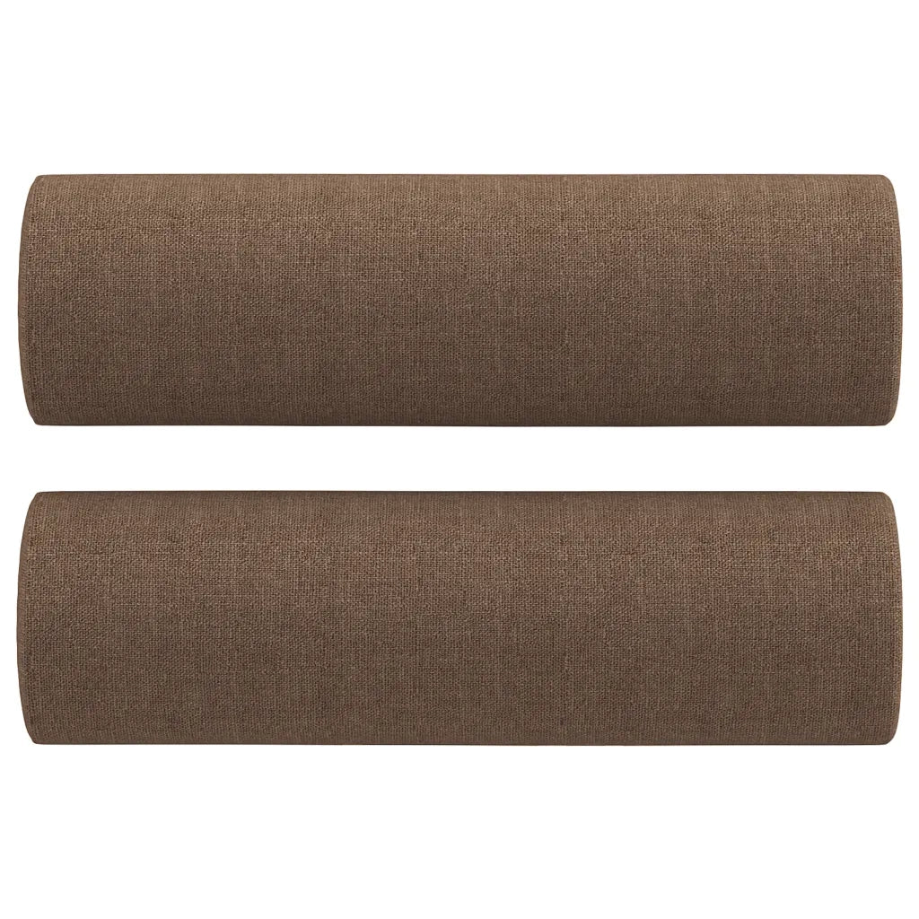 Divano a 2 Posti con Cuscini-Sofa 2 Posti con Cuscini Marrone 140 cm in Tessuto 403146