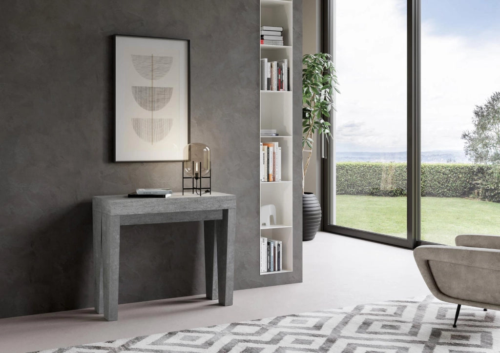 Consolle allungabile 90x40/196 cm SpimboX Small Cemento