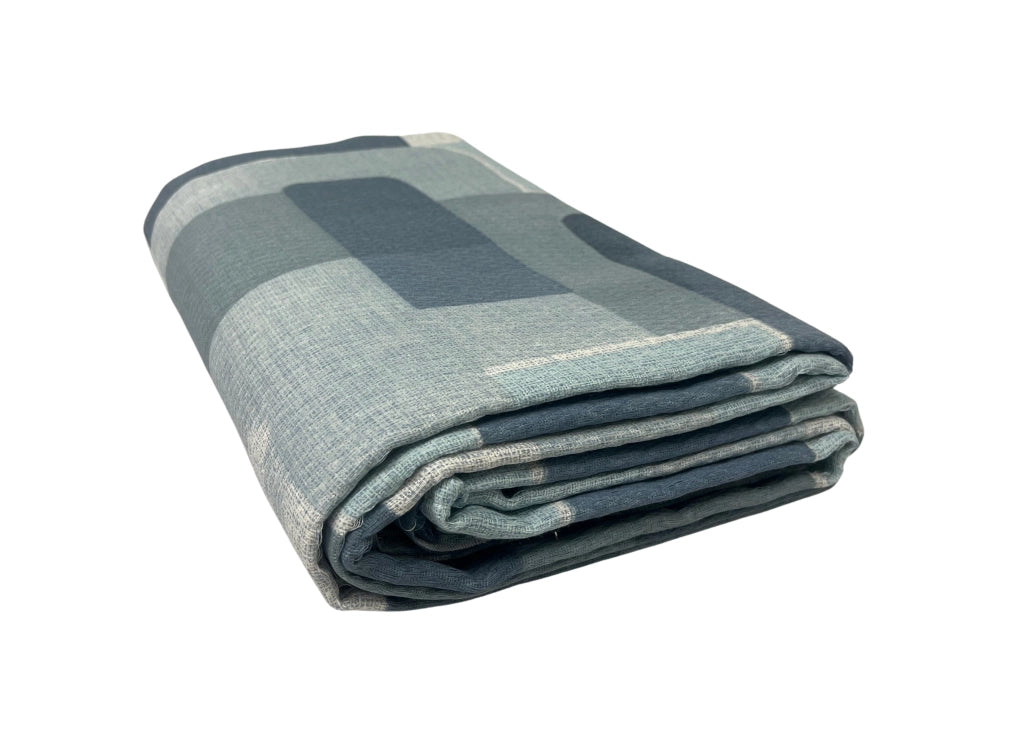 Copriletto Piquet Primavera Estate 100% Cotone Disegno Brick - Singolo - Azzurro