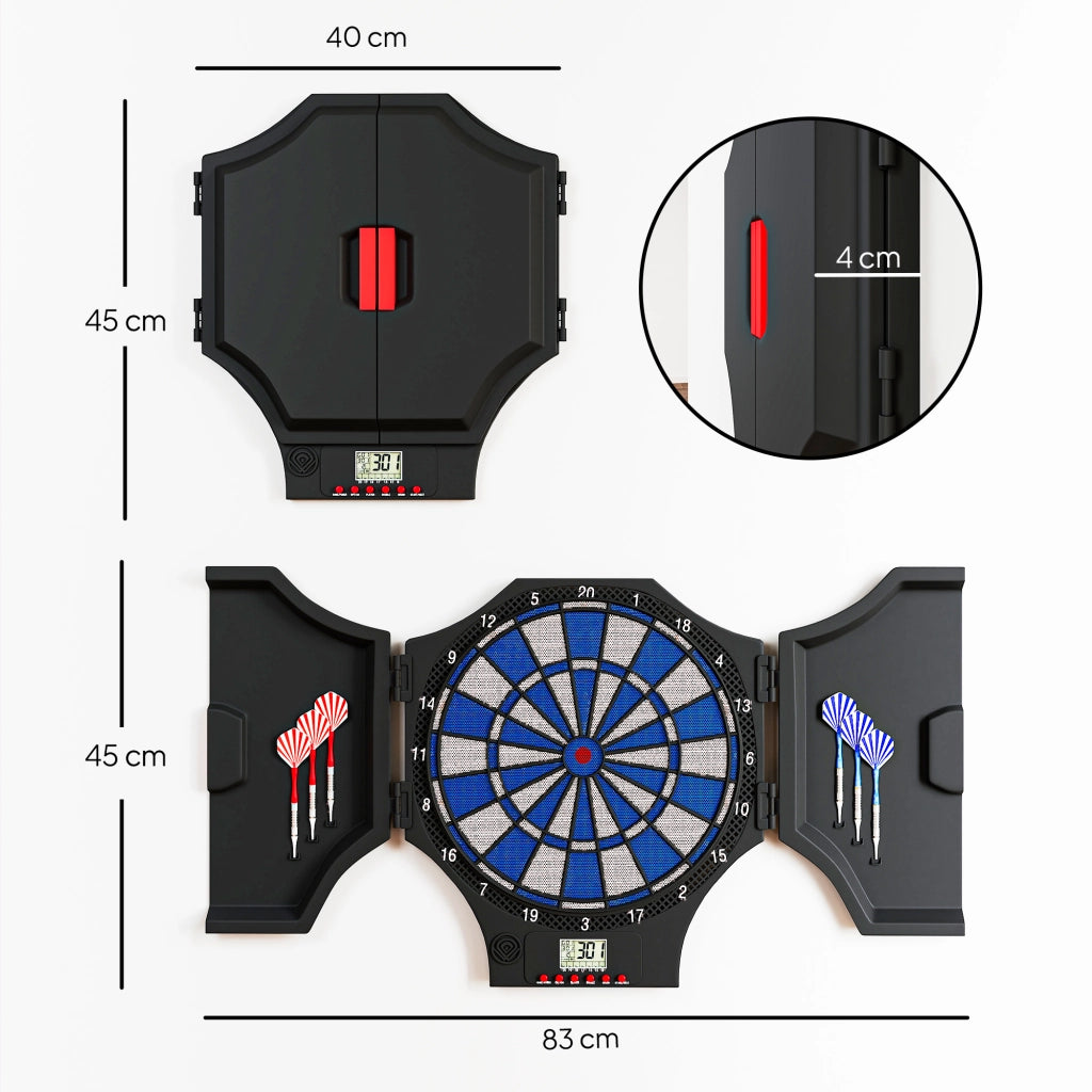 Bersaglio Elettronico per Freccette con 31 Giochi ¨C zephmum ¨C Nero 2 Porte Pieghevole