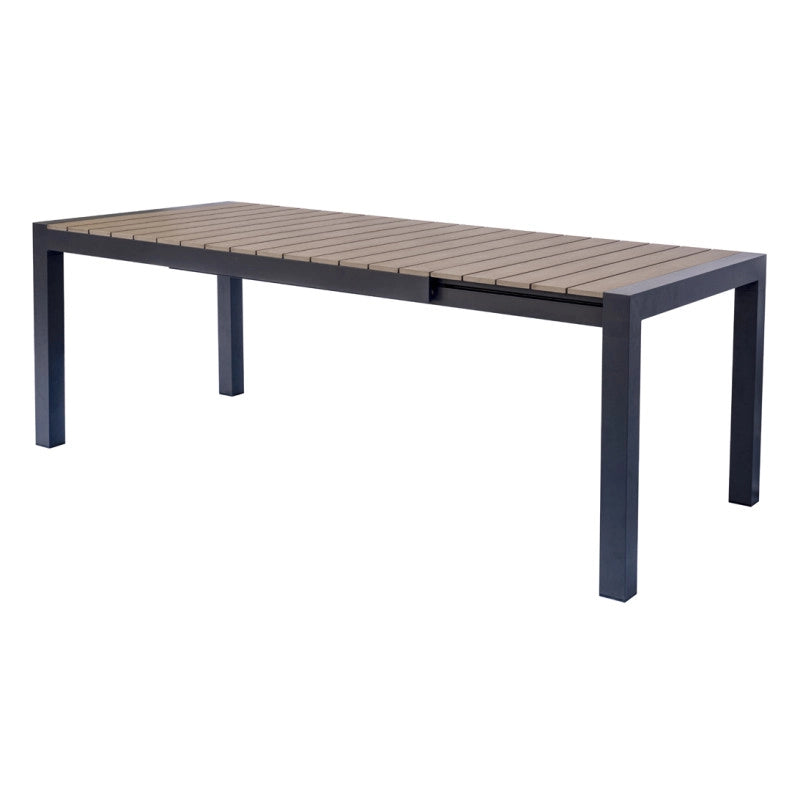 Tavolo Maiorca 160/210 Alluminio Antracite E Resinwood Moia