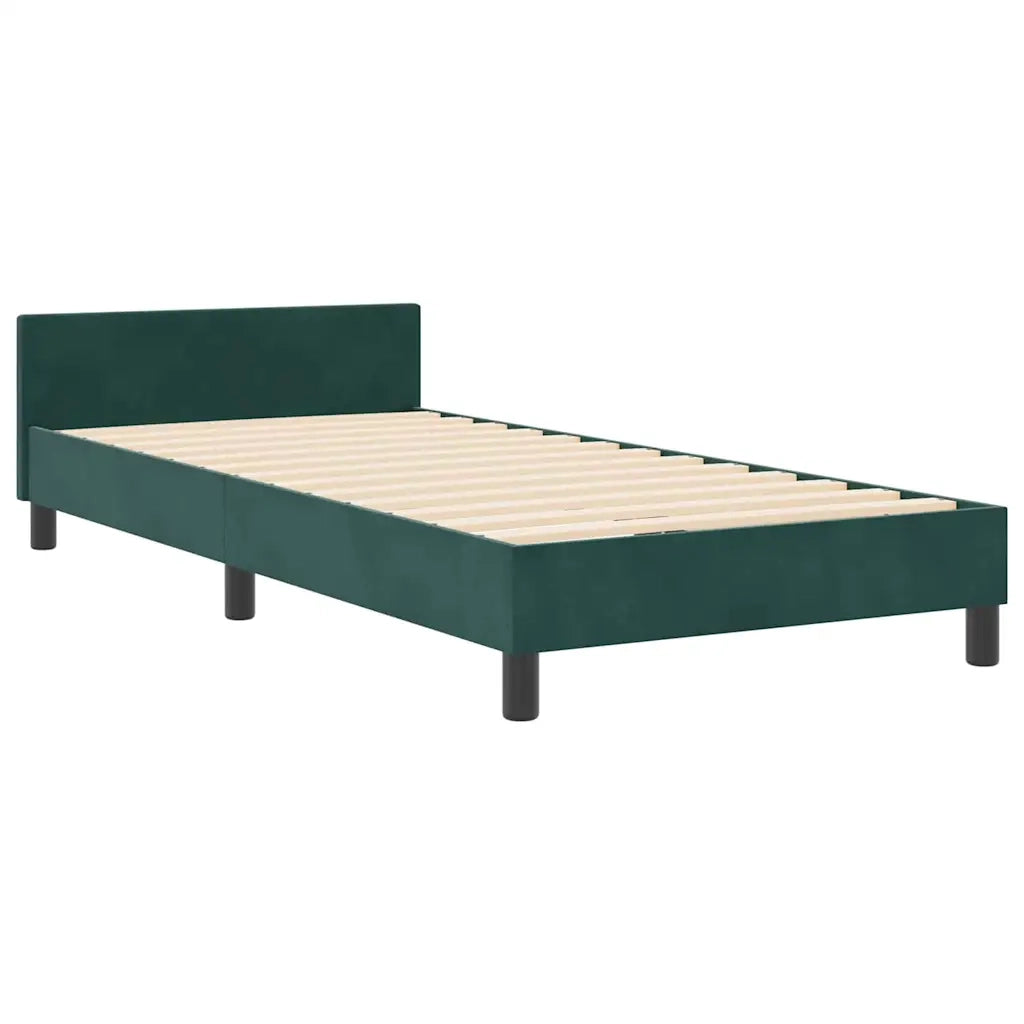 Letto a molle con testiera Verde Scuro 180 x 200 cm Velluto 3344960