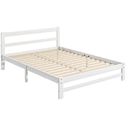 Letto Matrimoniale in Legno ¨C Minimal ¨C Bianco 195x141 cm