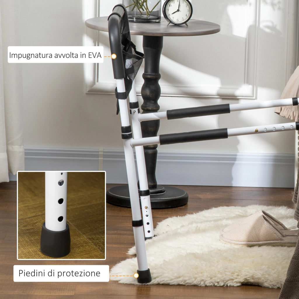 Letto con Testiera Regolabile in Acciaio ¨C Minimal ¨C Bianco