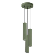 Lampada a sospensione KARBON 3P verde oliva