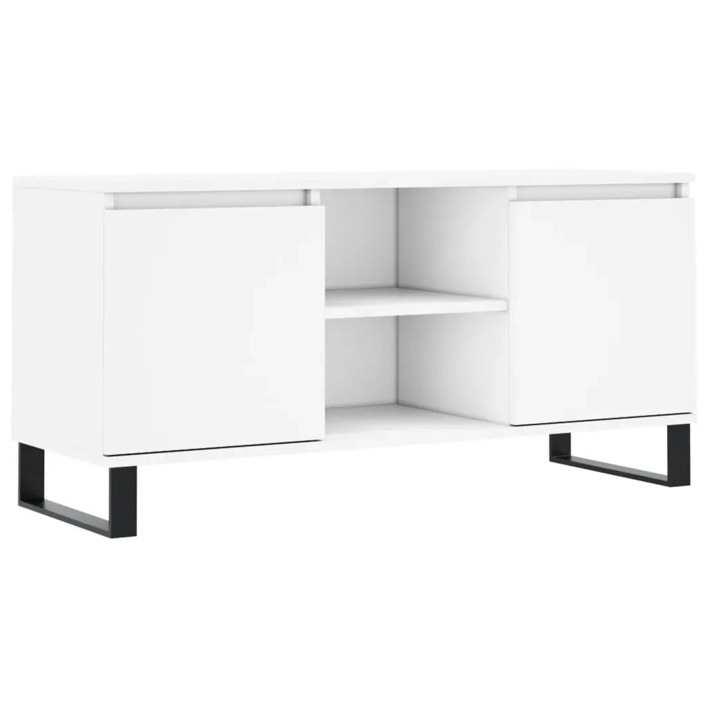 Mobile Porta TV-Credenza TV Bianco 104x35x50 cm in Legno Multistrato 705609