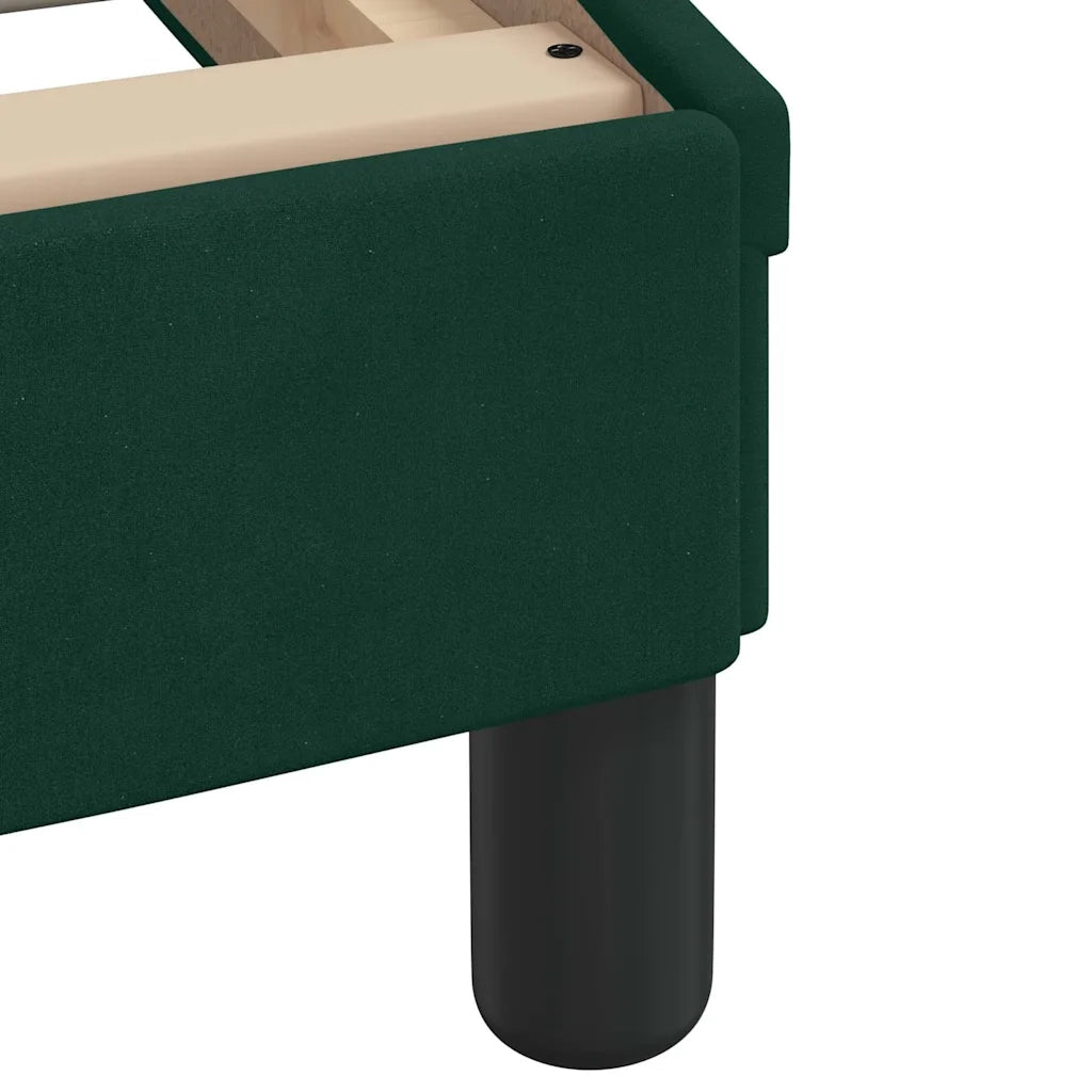 Letto con Materasso Verde Scuro 160x200 cm in Velluto 3208667