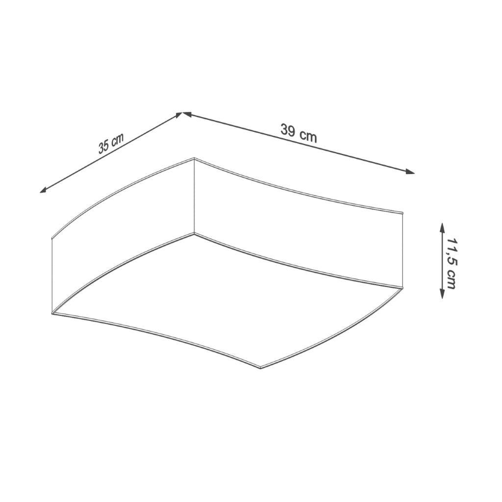 Lampada da soffitto SQUARE 1 bianco