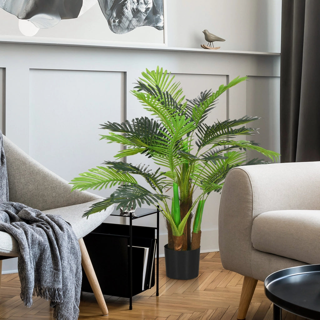 Palma Artificiale ¨C Minimal ¨C Verde, Plastica, con Vaso, 100 cm