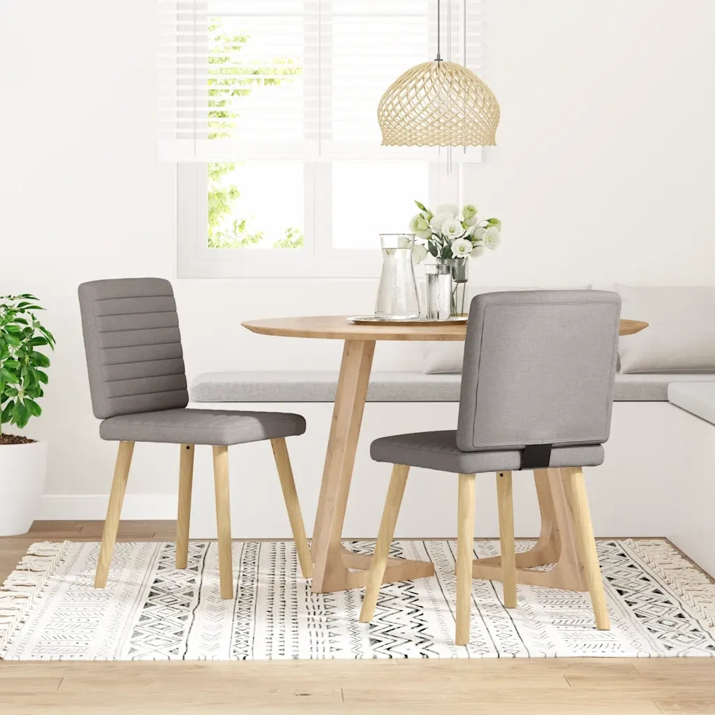 Sedie da Pranzo 2 pz Tortora in Tessuto 4101180