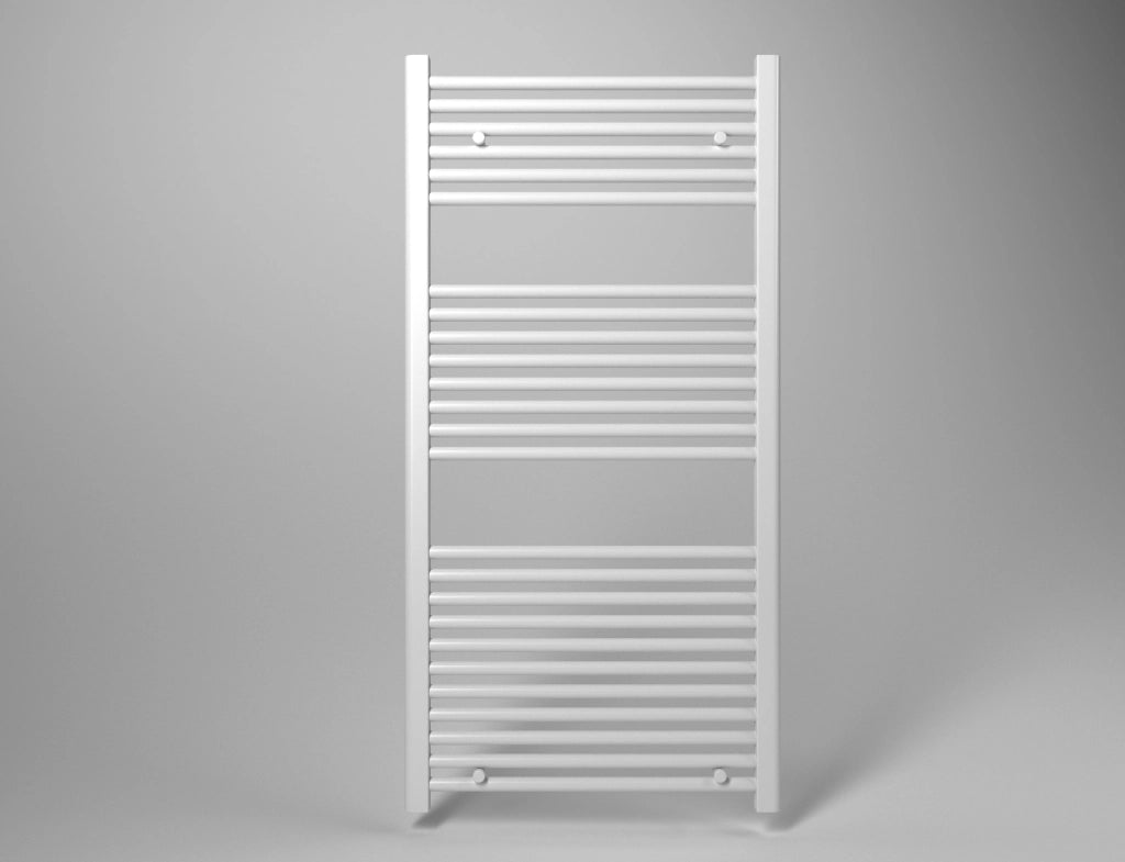 Scaldasalviette termoarredo 80x60 cm (int.55) bianco da bagno tubi dritti MICHALI