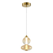 Lampada a sospensione LED Milagro Daphne ottone Ø20 12W