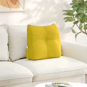 Cuscino per Schiena Giallo 45 x 24 x 50 cm Velluto 42014378