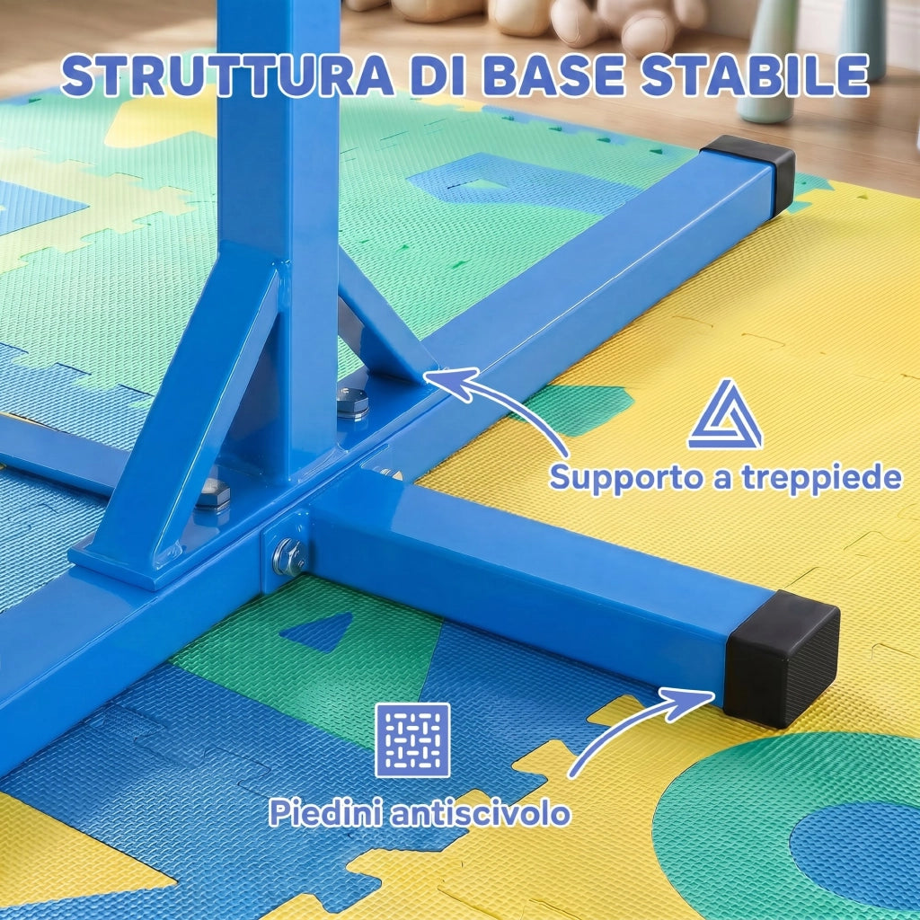 Sbarra per Ginnastica Artistica o Danza Classica Regolabile in Altezza 92-150 cm. Blu
