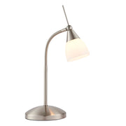 Lampada da scrivania industriale touch cromo satinato Endon