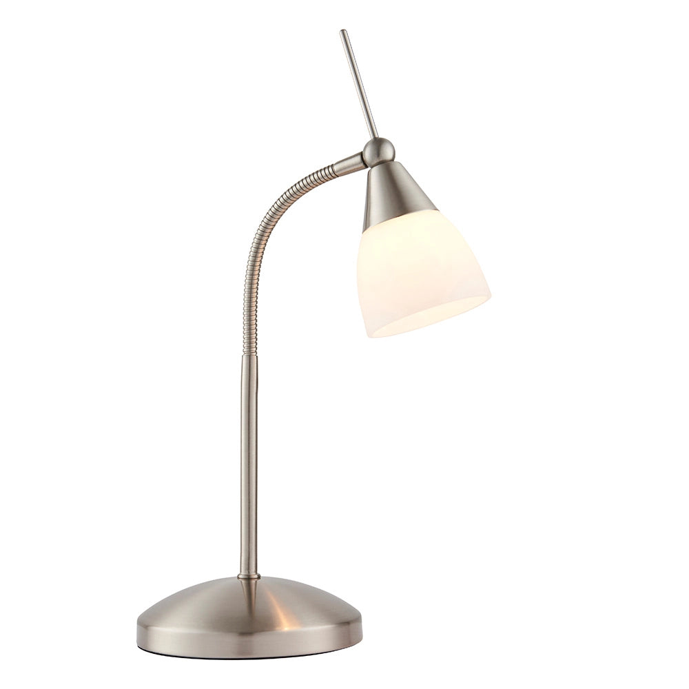 Lampada da scrivania industriale touch cromo satinato Endon