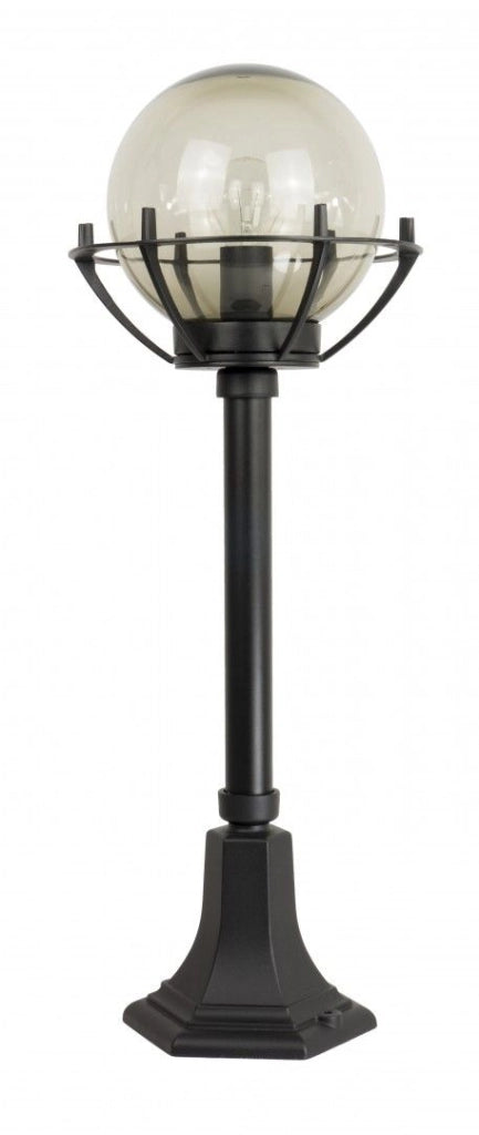 Lampione da giardino 72cm sfera 25cm E27 nero IP43