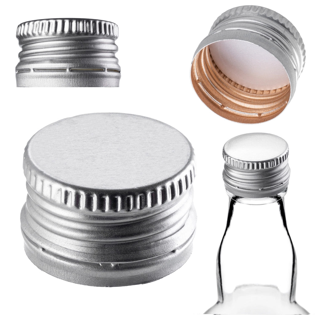 Tappi per bottiglie KADAX Fi28, tappi a vite, 10 pezzi, colore argento.