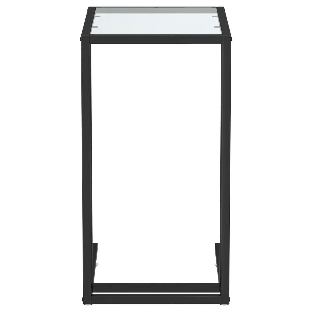 Tavolino per Computer Trasparente 50x35x65 cm Vetro Temperato 331649