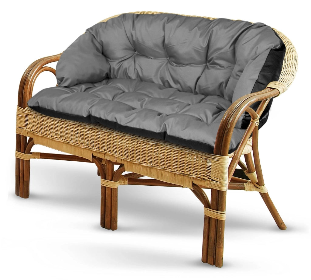 Cuscino da giardino AIO FACTORY 190x40 cm, impermeabile, grigio, per divano e panca
