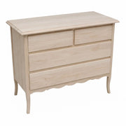 Cassettiera in legno 4 cassetti grezzo l.112 p.52 h.91 (3021) - Mobili 2G