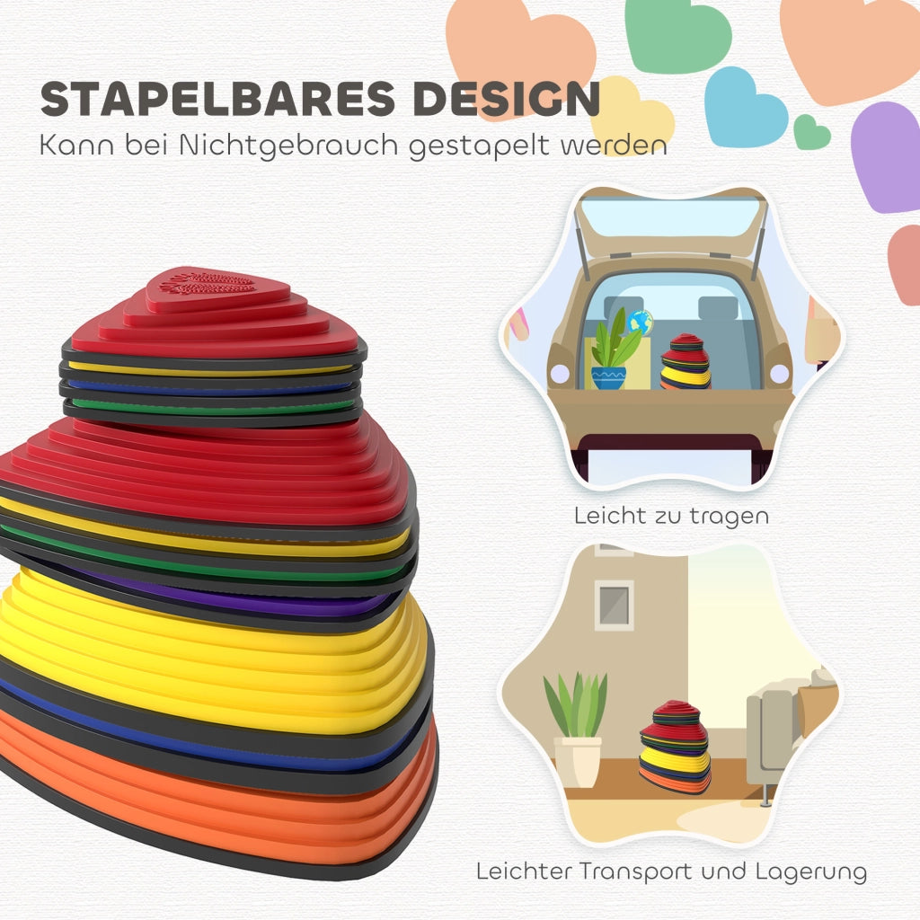 Set 11 Pietre da Giardino ¨C Xylo ¨C Antiscivolo Impilabili Multicolore