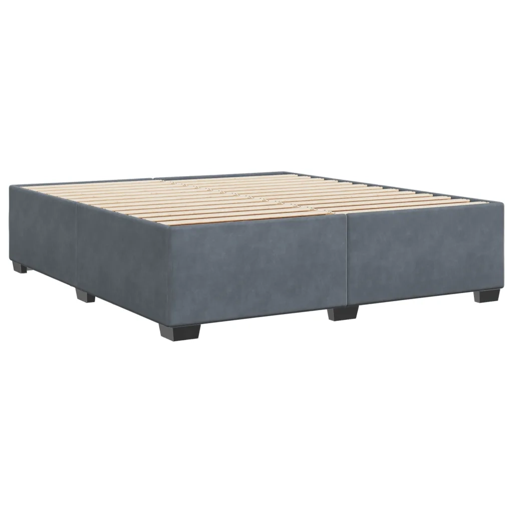 Giroletto senza Materasso Grigio Scuro 180x200 cm Velluto 3284650