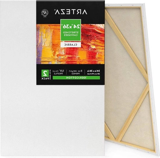 Tela da tela grande 61 x 914 cm - Due teloni da pittore bianchi - 100% cotone - Materiali per la pittura - pittura ad acrilico