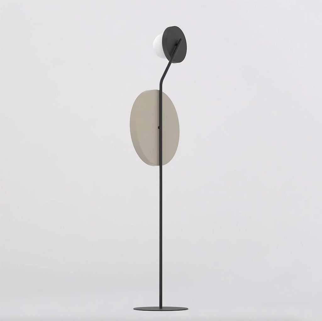 Lampada da terra moderna nero/beige 2xG9 KISS Emibig