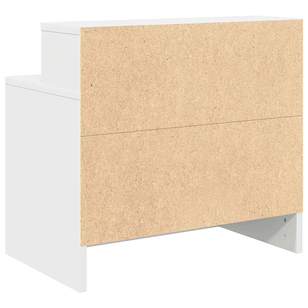 Comodino | Armadio da Notte | Mobiletto da notte con Cassetto Bianco 51x31x47 cm