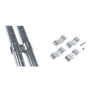 Set 2 raccordi montanti cromo cm 8,5x2,5