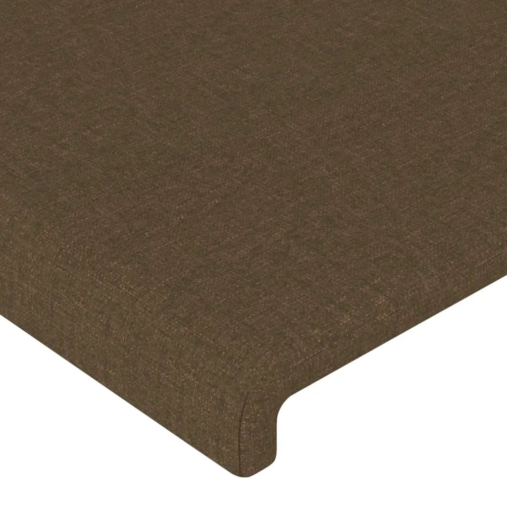 Testiera a LED-Testata con LED Marrone Scuro 160x5x78/88 cm in Tessuto 376701