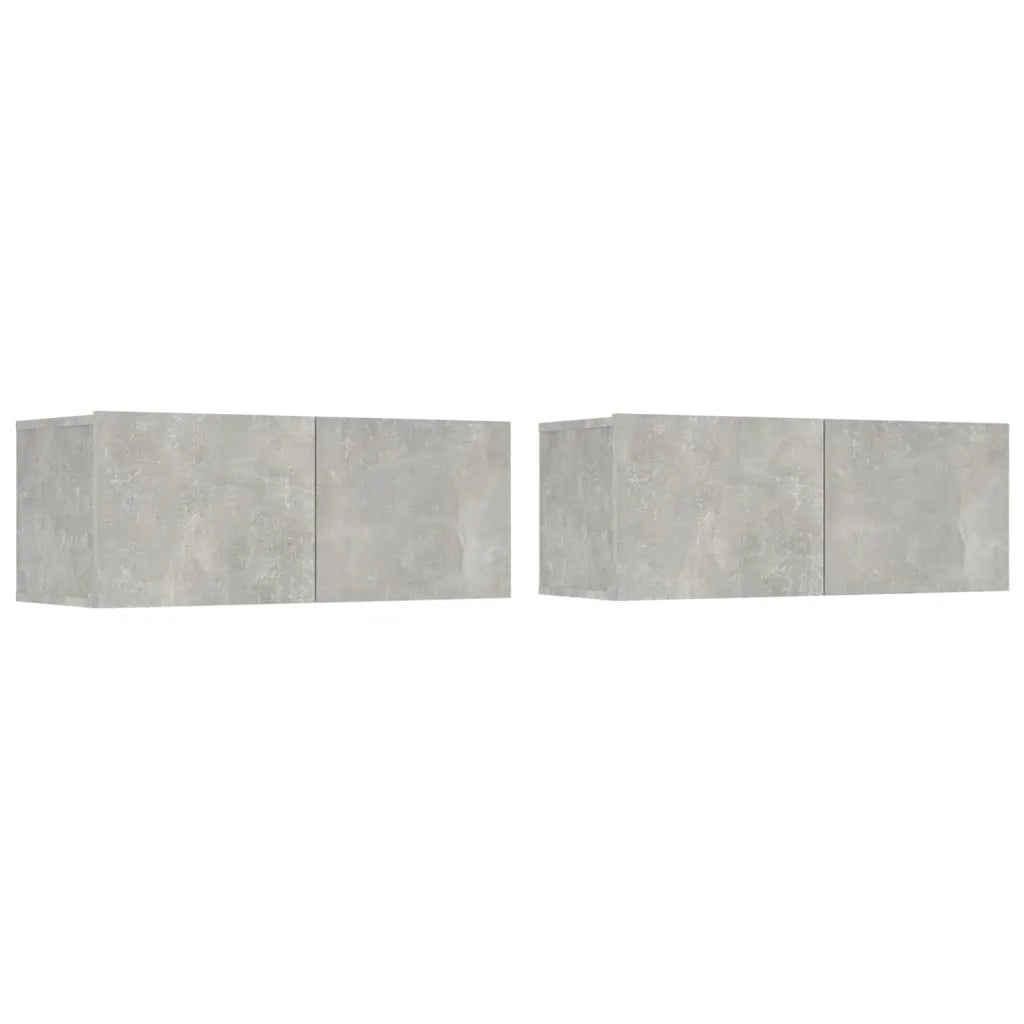 Set di Mobili Porta TV 4 pz | Armadietto TV | Mobile Porta TV Grigio Cemento in Legno Multistrato