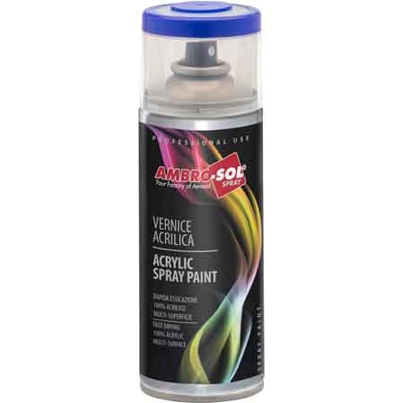 BOMBOLETTA SPRAY ACRILICO UNIVERSALE 400 ML Traparente lucido - 6 pezzi- AMBROSOL