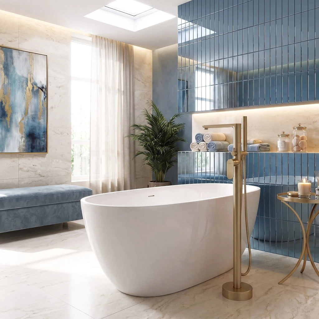 Rubinetto Indipendente Rea Logan Brush Gold