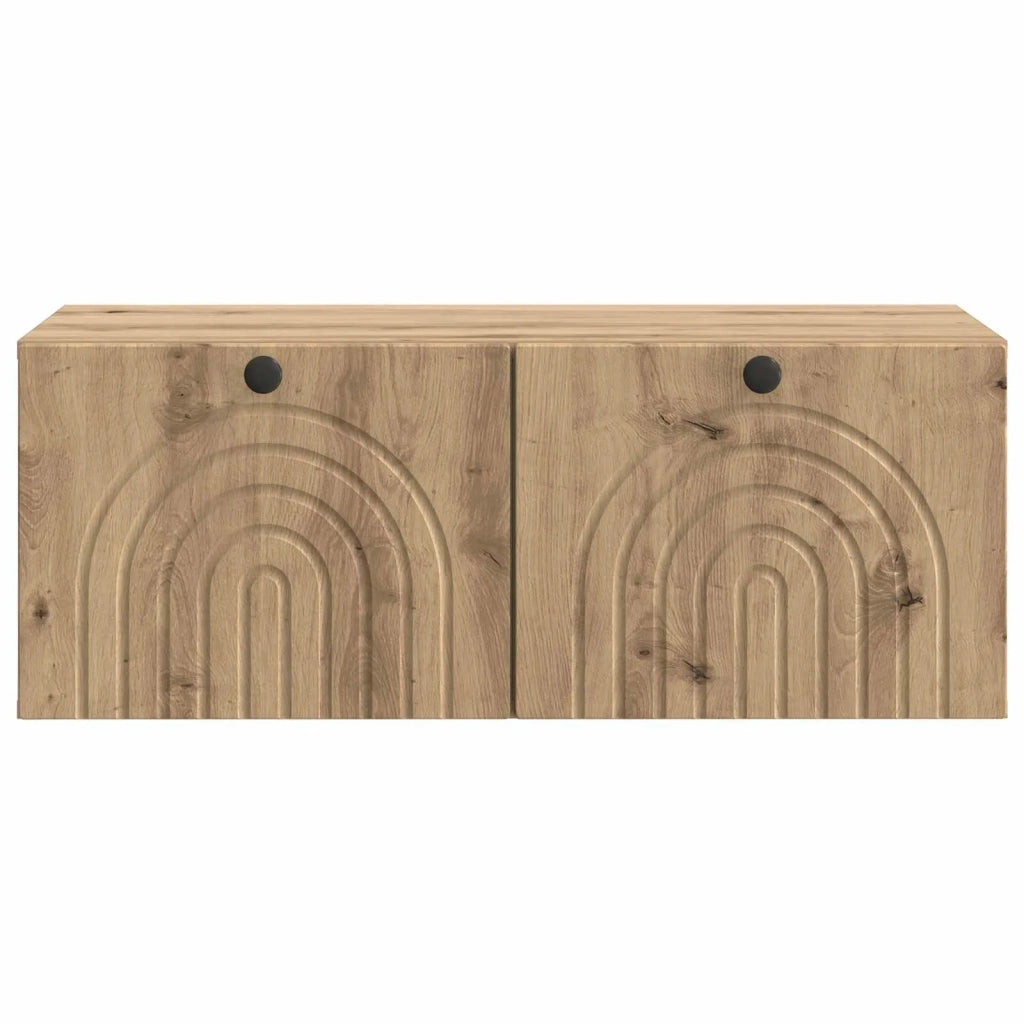 Mobile Porta TV da Muro-Credenza per TV sospesa Rovere Artigianale 78,5 x 41 x 30 cm 486779