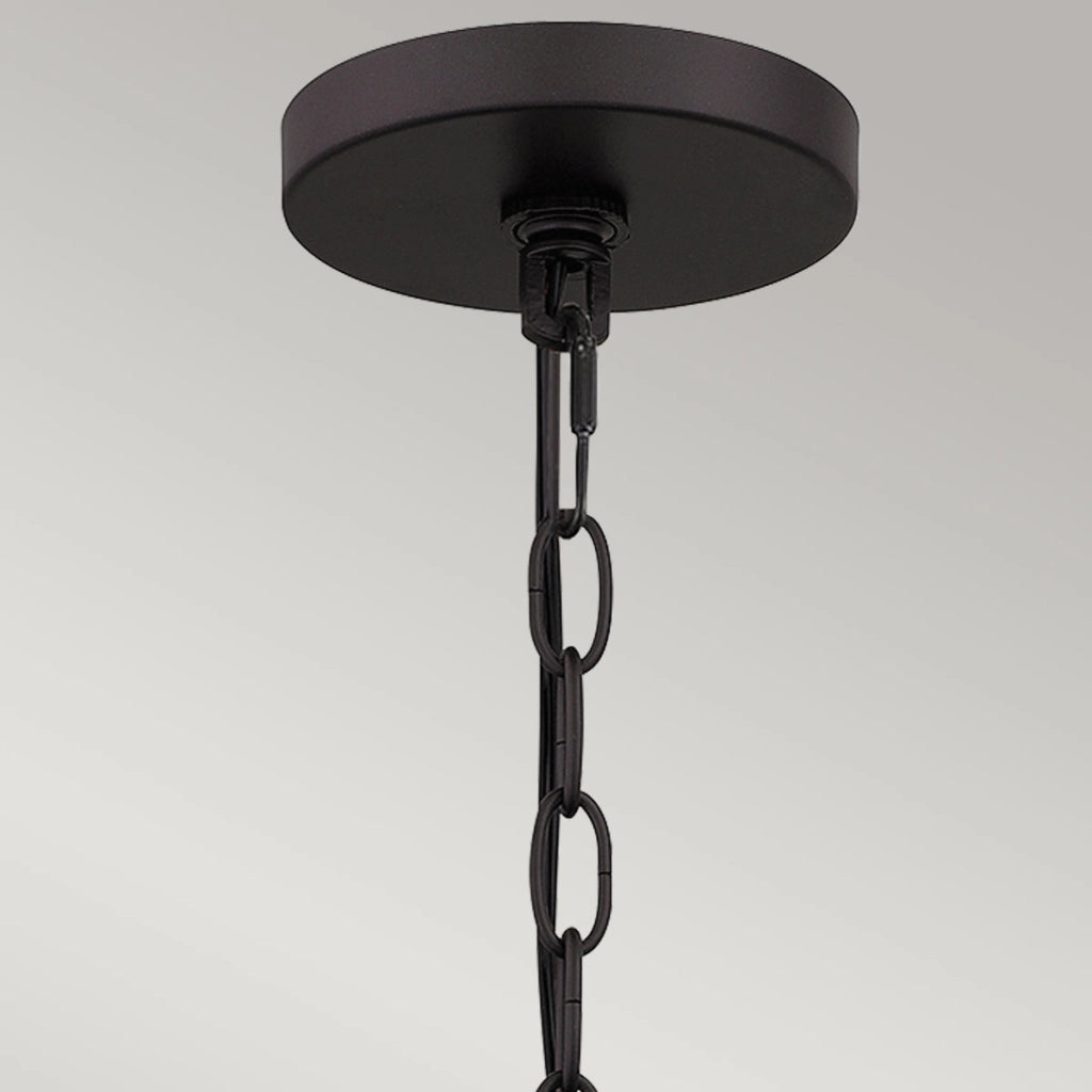 Lampada sospensione esterna rattan marrone IP44 E27 Quoizel