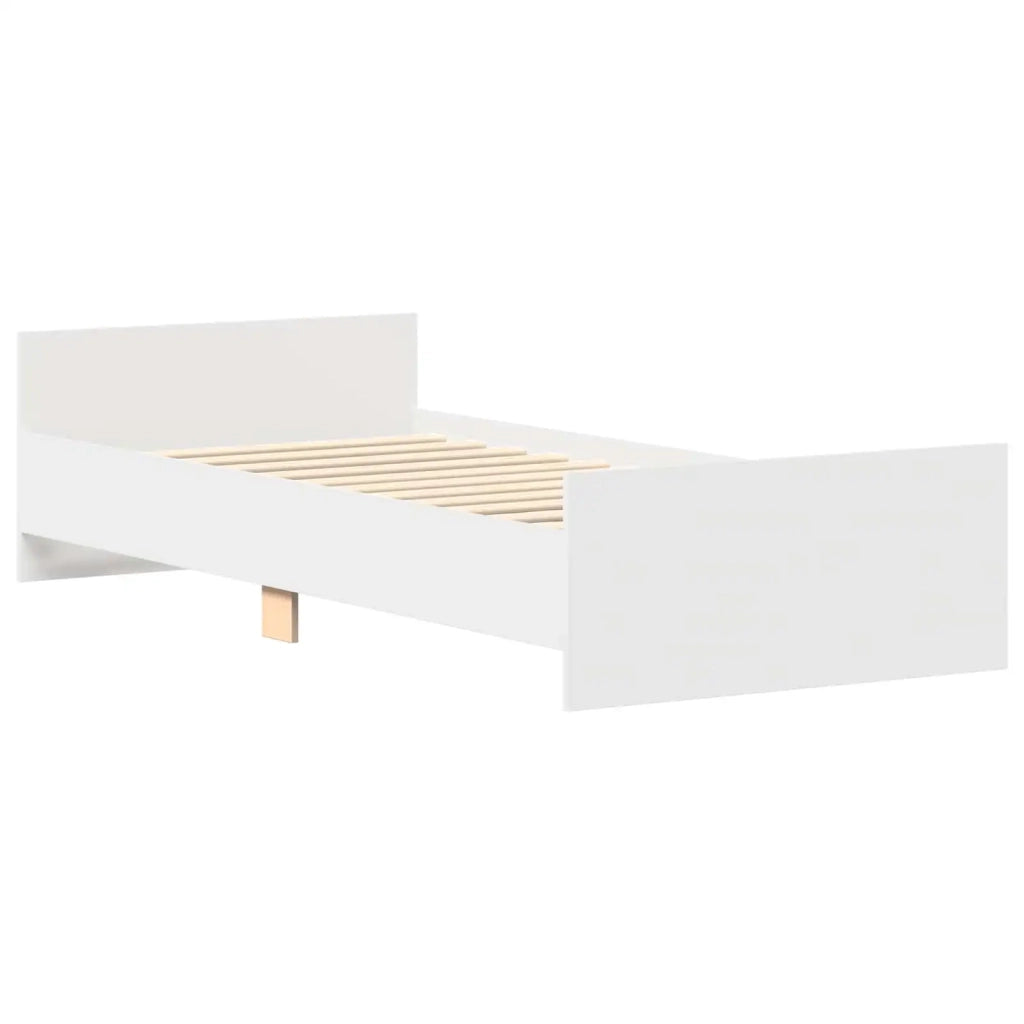 Struttura letto con testata-Giroletto Bianco 80 x 200 cm 812546