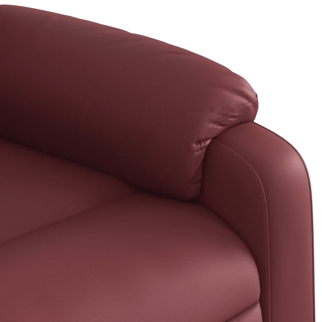 Poltrona Reclinabile Rosso Vino in Similpelle 373526