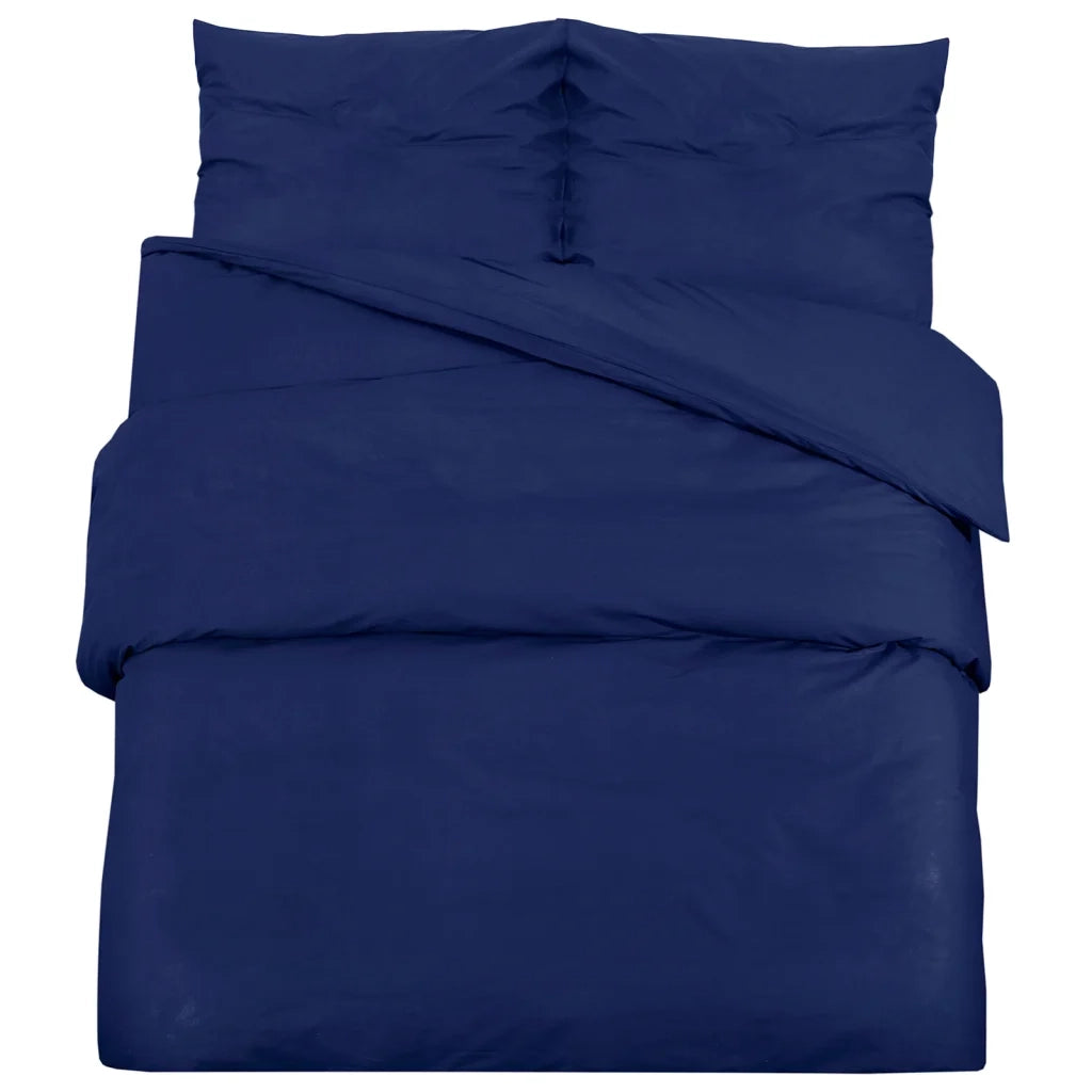 Set Copripiumino Blu Marino 260x240 cm in Cotone 136148