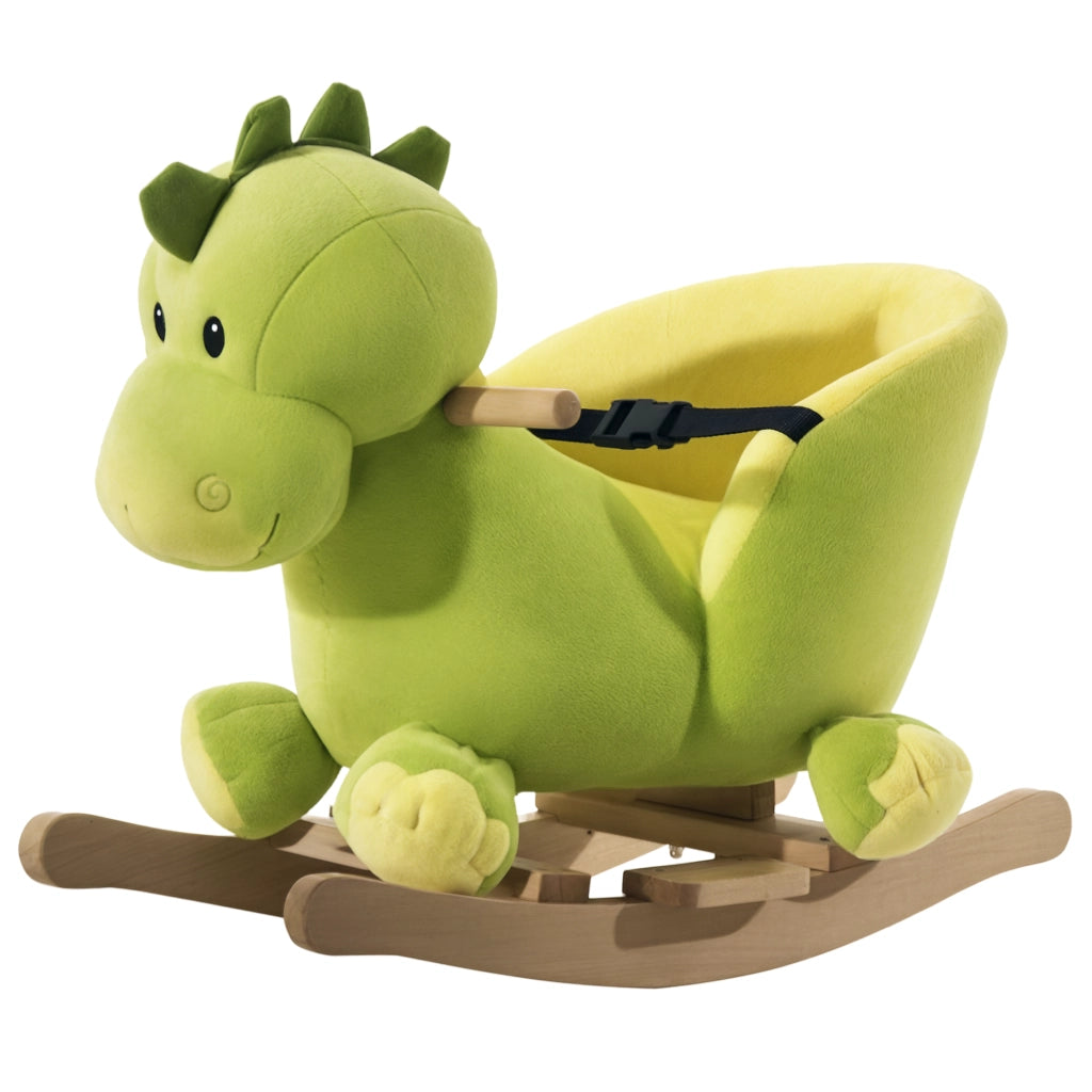 Dinosauro a Dondolo per Bambini ¨C zephmum ¨C Verde 60x33x45 cm con Sicurezza