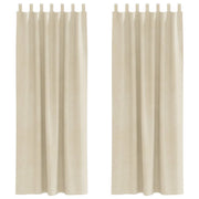 Tende Oscuranti | Tende Blackout 2 pz Crema 140 x 260 cm Velluto